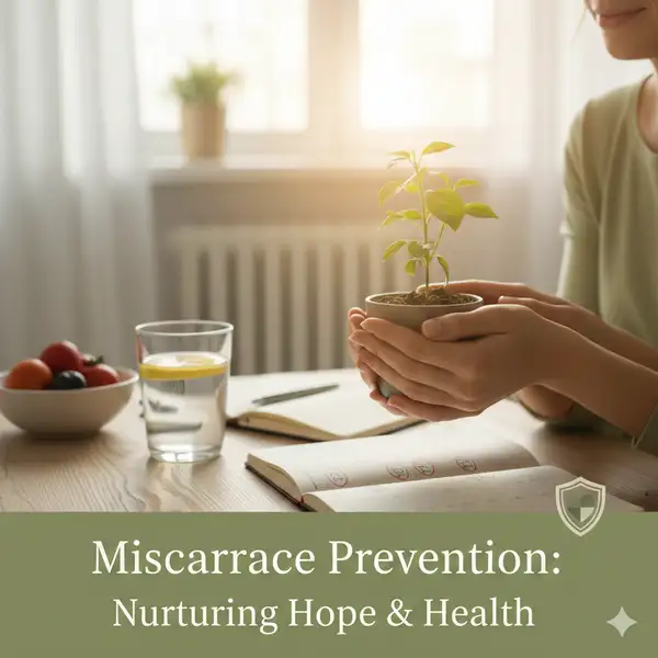 Miscarriage prevention tips focusing on early pregnancy care, nutrition, and emotional well-being